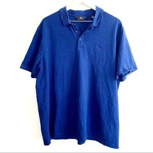 Hart Schaffner Marx Blue Short Sleeve Polo Shirt